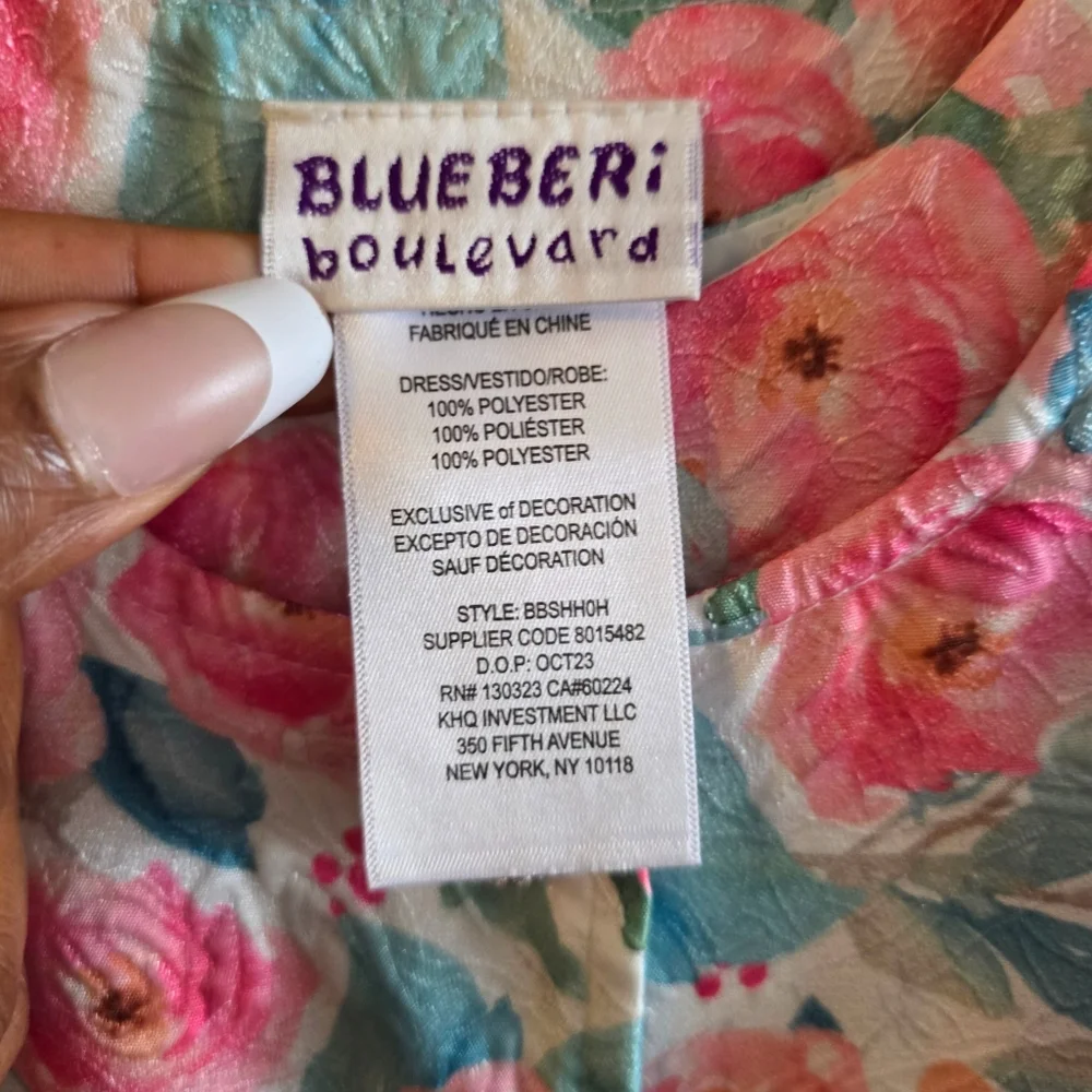 Blueberi Boulevard Floral Dress And Coat Set Girls Size 5 Pink Easter Party